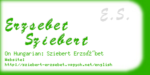 erzsebet sziebert business card